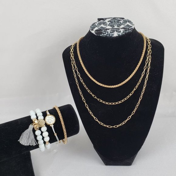 Amelia Rue Layered Necklaces w bracelet set - Picture 4 of 5